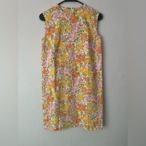 Vintage Mod Sleeveless Sheath Dress Floral  Mini